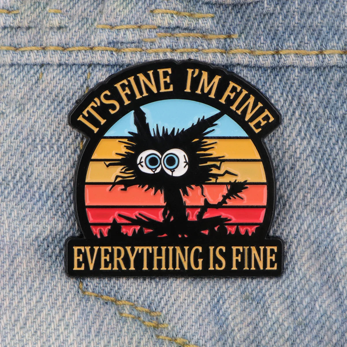 Funny Cat Enamel Pin – Cute Animal Brooch Lapel Badge for Men Women Backpack Clothing Accessories Gift