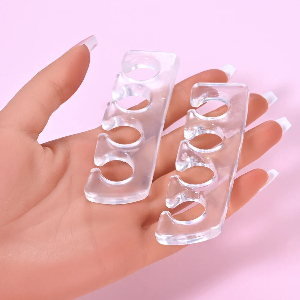 Soft Silicone Toe Separators - Flexible Finger Spacers for Pedicure, Nail Polish, Foot Care & Toe Alignment