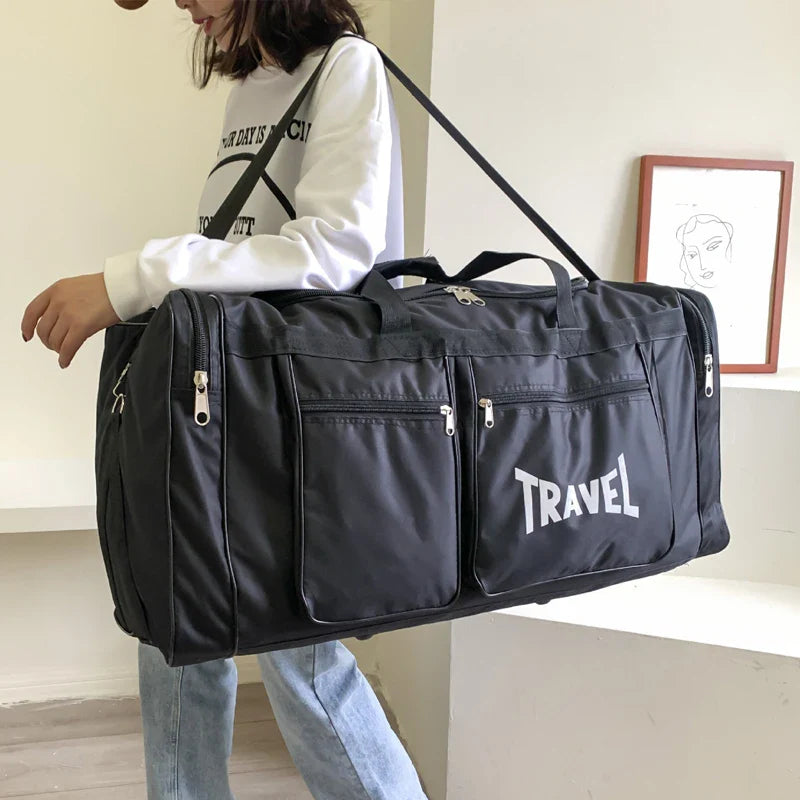 Foldable Travel Bag Y36A – Large Capacity Waterproof Business & Sports Duffel, Wear-Resistant Portable Handbag