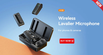 Ulanzi WM-10 Wireless Lavalier Microphone – 1-to-1 USB-C Mic for Android & iPhone, Windproof Sponge for Live Streaming & Recording