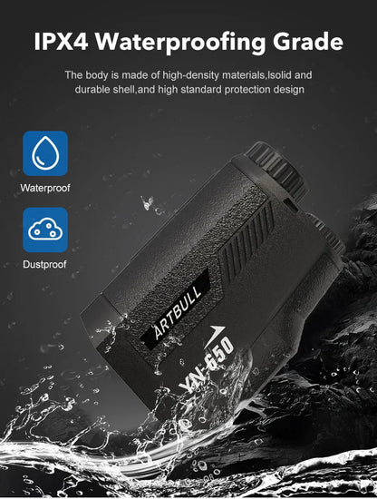 ARTBULL 1000m Golf Rangefinder – 650m Telescope with Flag-Lock, Slope, Pin Laser Distance Meter for Hunting & Outdoor Activities