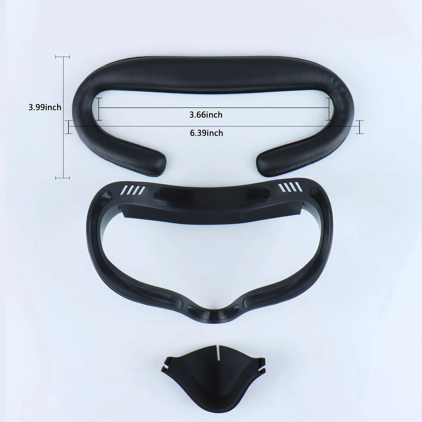 PU Leather 3D Shaped Facial Interface Replacement for Oculus Quest 2 — Breathable Sweat Guard Face Pad Accessory