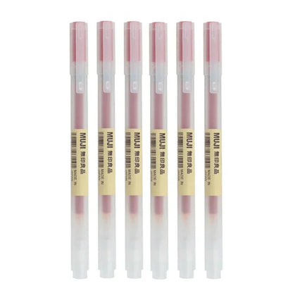 MUJI Gel Pen Set - 6 or 8 Pack 0.38mm/0.5mm Fine Point Black, Blue & Red Japanese Stationery