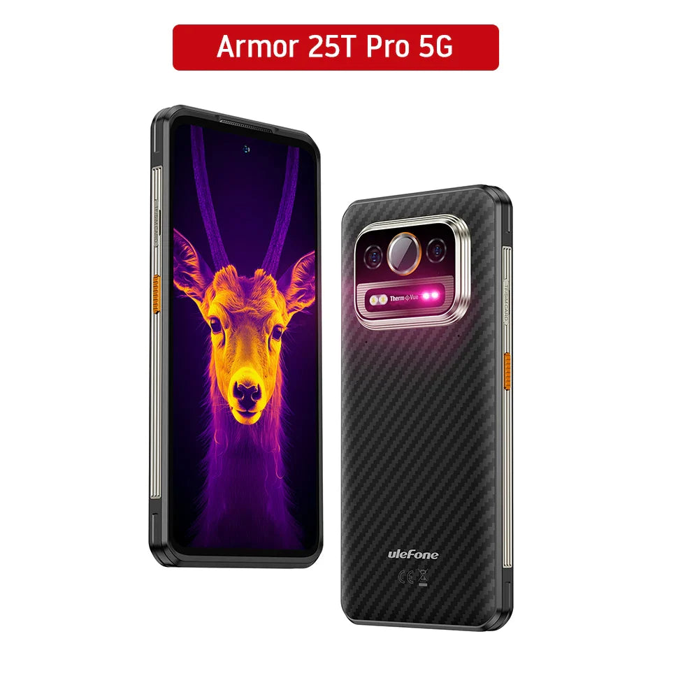 Ulefone Armor 25T Pro 5G Rugged Smartphone – Thermal Imaging, Night Vision, Android 14, 64MP Camera, NFC, Waterproof, 33W Charging