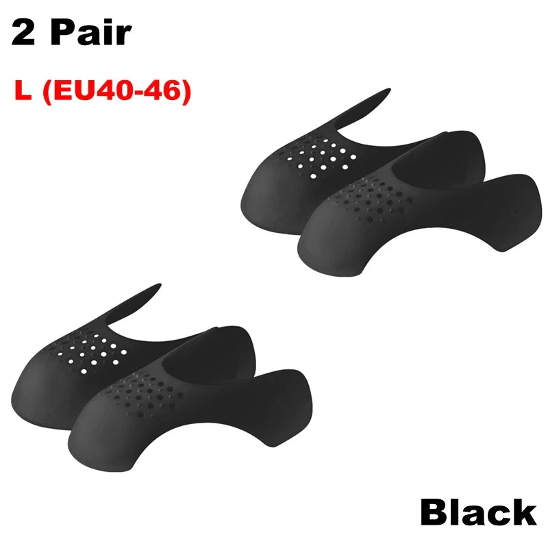 4Pcs Crease Protector & Shoe Head Stretcher - Anti-Crease Sneaker Support & Toe Cap for Wrinkle-Free Shoes