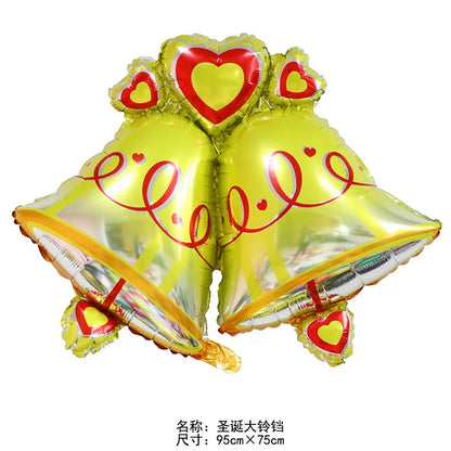 Merry Christmas Foil Balloon Set – Santa Snowman Christmas Tree Elk Cartoon Party Decorations Supplies