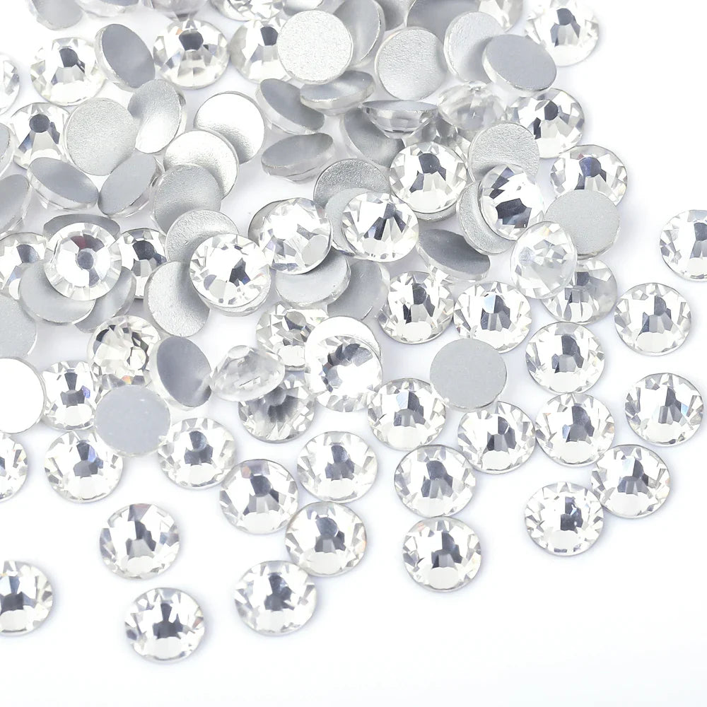 Super Glitter Crystal AB Rhinestones SS3–SS50 – Non-Hotfix Flatback Strass Stones for Nail Art, Fabric, Garment & DIY Decoration