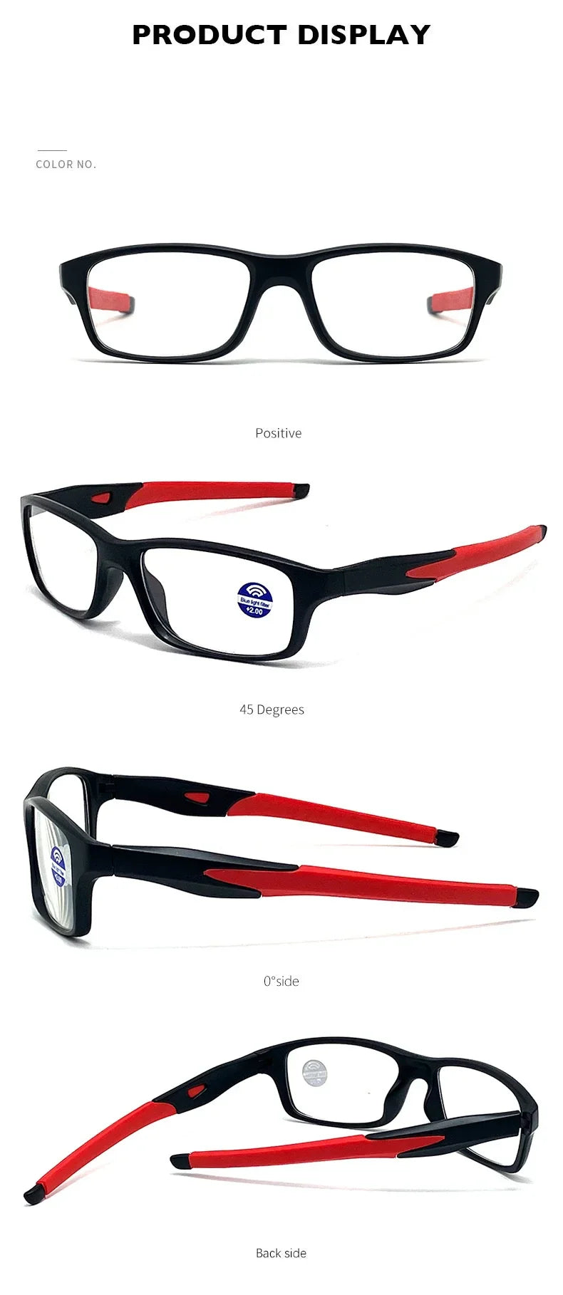 Vintage Sport Reading Glasses — Unisex Plastic Eyeglasses for Presbyopia & Hyperopia +1.0/+2.0/+3.0/+4.0