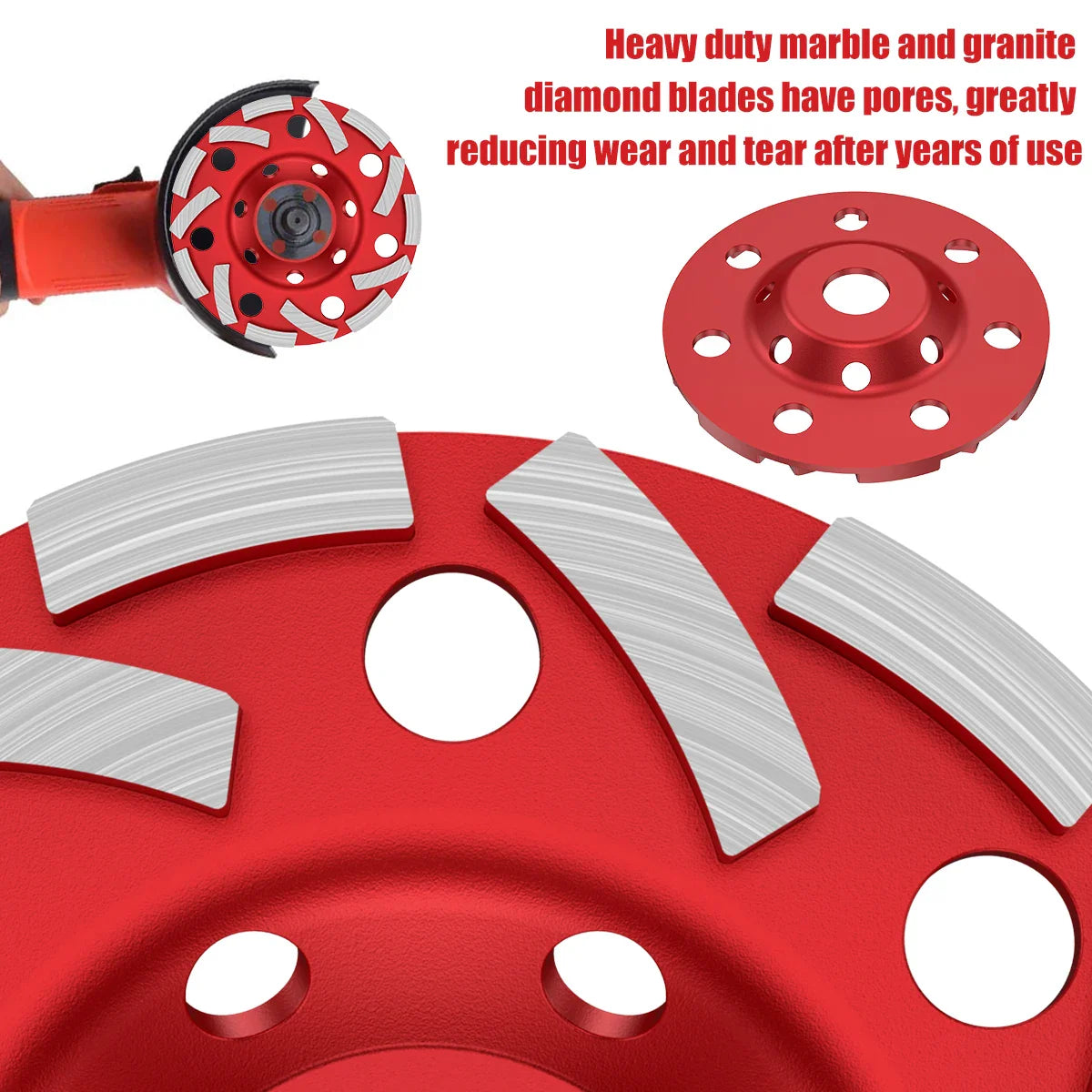 5-Inch Diamond Grinding Cup Wheel – Abrasive Sanding Disc for Angle Grinder, Wear-Resistant Concrete & Stone Polishing Tool