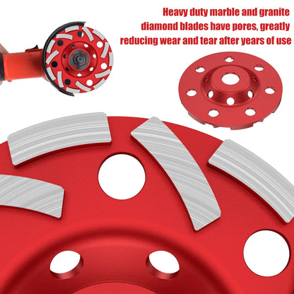 5-Inch Diamond Grinding Cup Wheel – Abrasive Sanding Disc for Angle Grinder, Wear-Resistant Concrete & Stone Polishing Tool