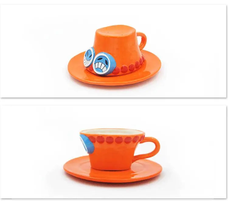 One Piece Anime Ceramic Mug — Chopper, D. Law & Three Brothers Hat Coffee Cup Christmas Gift