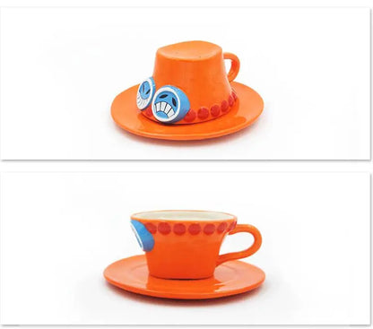 One Piece Anime Ceramic Mug — Chopper, D. Law & Three Brothers Hat Coffee Cup Christmas Gift