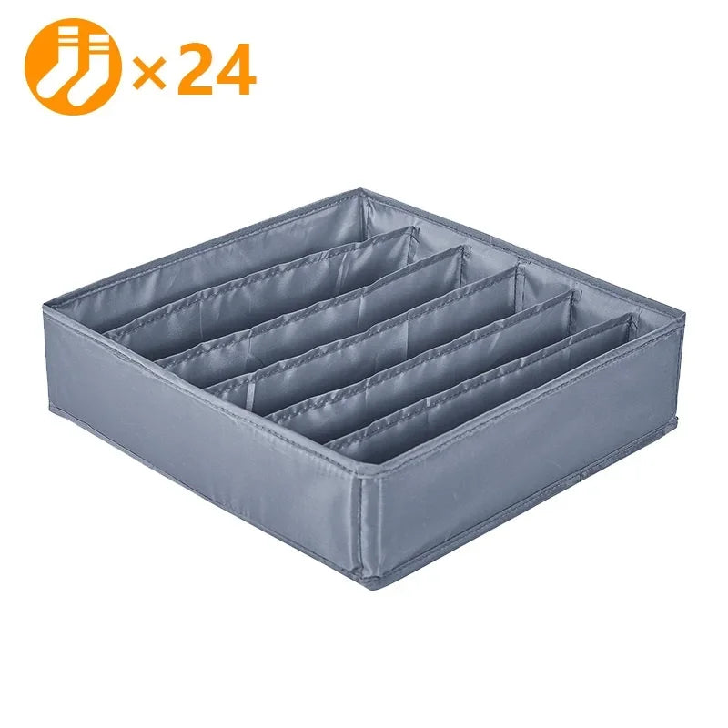 Underwear & Clothing Organizer Storage Box – Sports Bra, Socks & Panties Drawer Divider for Wardrobe & Cabinet Organization