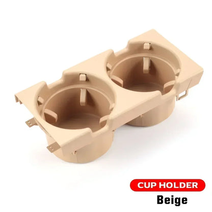 Double Hole Front Center Console Storage Box – Coin & Cup Holder for BMW E46 1999-2006 (51168217953)