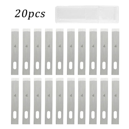100/20pcs #4 Metal Scalpel Blades – DIY Engraving, Wood Carving & Sculpture Knife Replacement Cutting Tools