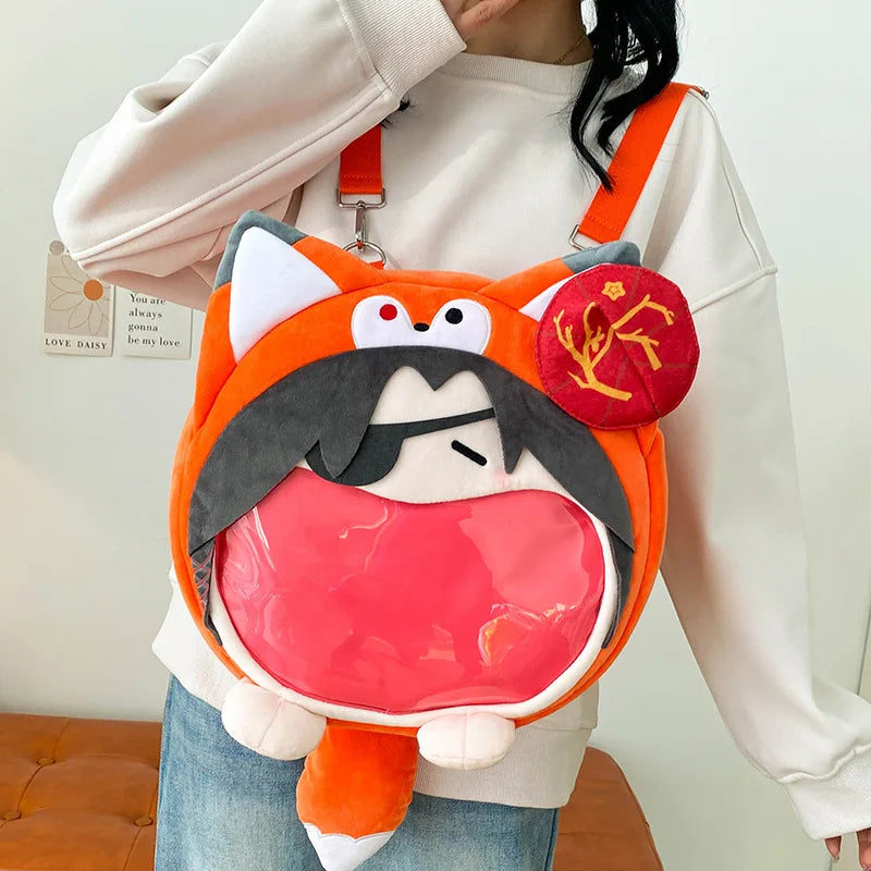 Y2K Japanese Cartoon Plush Backpack – Kawaii Harajuku Anime Ita Bag, Student Schoolbag & Women’s Shoulder Cosplay Knapsack
