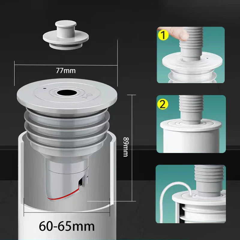 Silicone Bathroom & Kitchen Sink Seal Ring – Anti-Odor, Leak-Proof Floor Drain & Washing Machine Pipe Connector