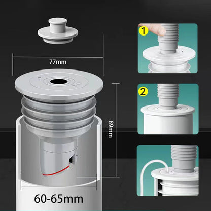 Silicone Bathroom & Kitchen Sink Seal Ring – Anti-Odor, Leak-Proof Floor Drain & Washing Machine Pipe Connector