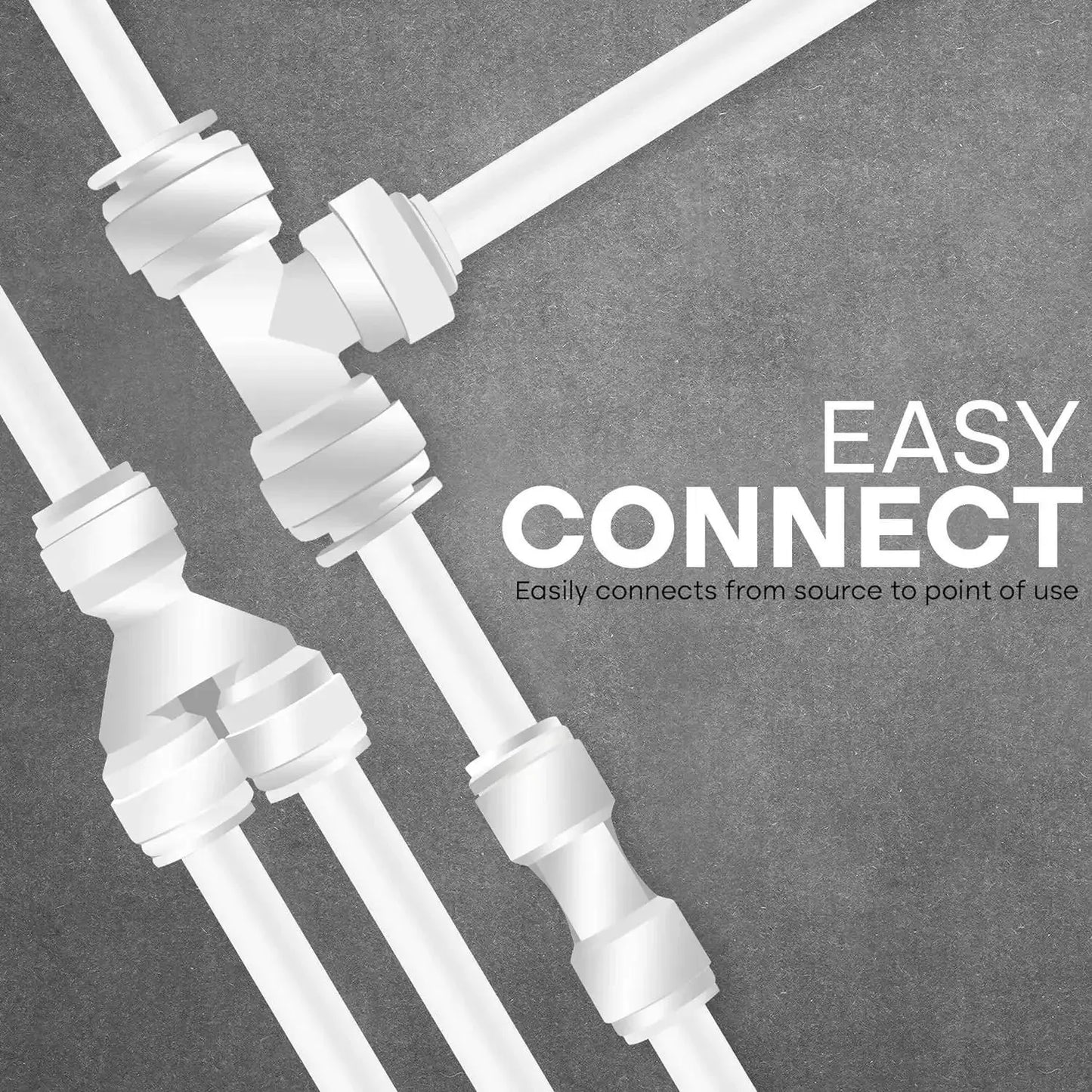 1/4" Water Pipe for RO & DI Systems – 5/10/20m Quick Connect Tubing for Filtration & Fish Tanks