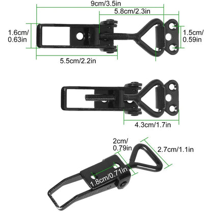 4pcs Adjustable Toolbox Metal Toggle Clamp - Quick Release Latch Catch, Anti-Slip Push-Pull GH-4001 Toggle Clip