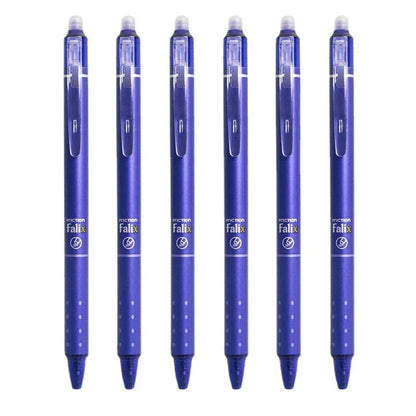 0.5mm Retractable Erasable Gel Pens Set – Black & Blue Ink with Refills, Built-in Eraser, Office & Exam Stationery Kit
