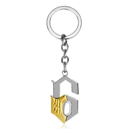 Grimmjow Jaegerjaquez 6th Blade Logo Keychain - Anime Cosplay Necklace Jewelry Fan Collection Gift