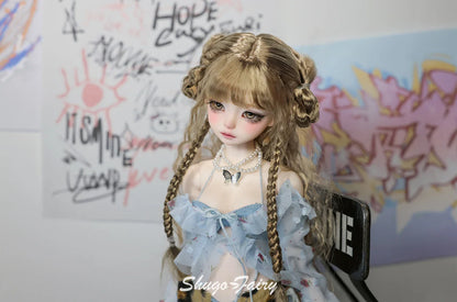 Shugafairy Kikyou D 1/4 BJD Doll – Fullset Street Girl with Big Chest, Summer Carnival Y2K Style Ball-Jointed Fashion Doll Toy