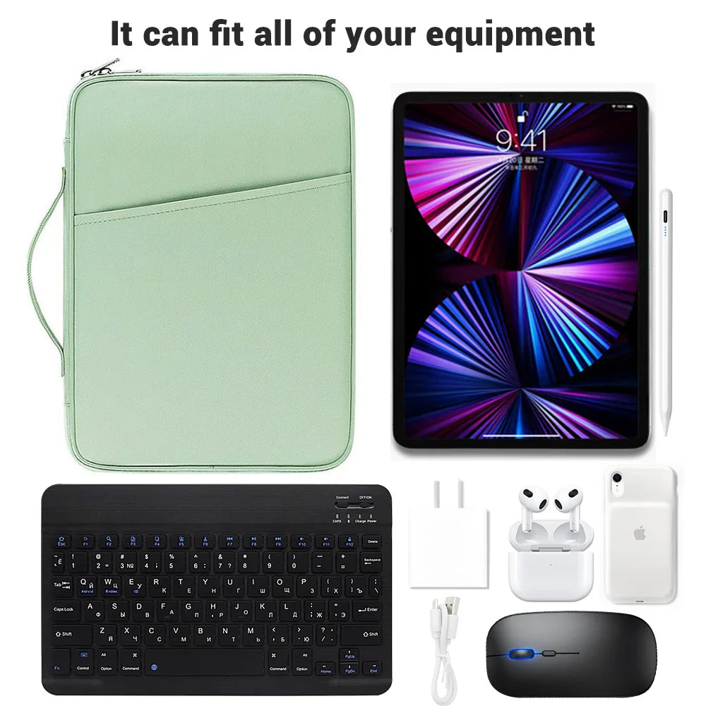 EMTRA Tablet Handbag Case - Shockproof Cover for iPad Mini 6, Air 4/5, Pro 11/12.9, Xiaomi Pad 5 & Kindle