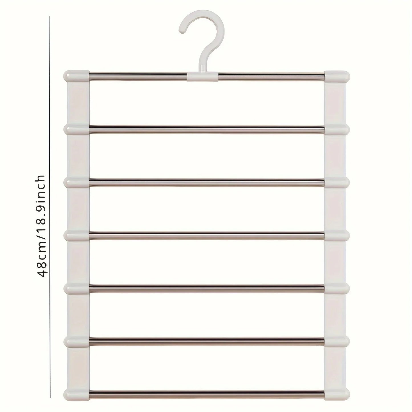 Foldable Stainless Steel Pants Hangers – Space-Saving Closet Organizer for Jeans, Leggings & Trousers   2/2