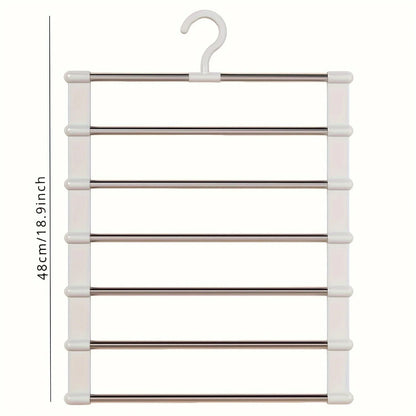 Foldable Stainless Steel Pants Hangers – Space-Saving Closet Organizer for Jeans, Leggings & Trousers   2/2