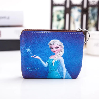 Disney Frozen Elsa & Sofia Coin Purse – Kawaii Princess Cartoon PU Wallet for Kids Gifts