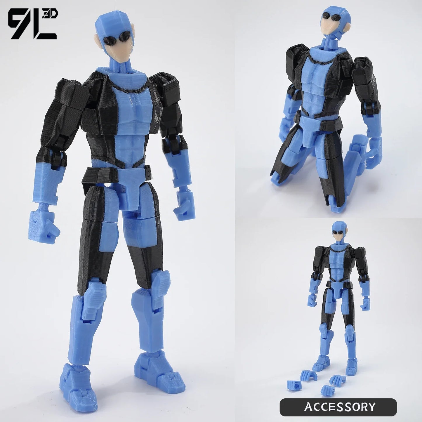 9L 3D Printed Invincible Tech Jacker T13 Lucky13 Action Figure – Multi-Jointed Motorcycle Collectible Model Toy Titan13