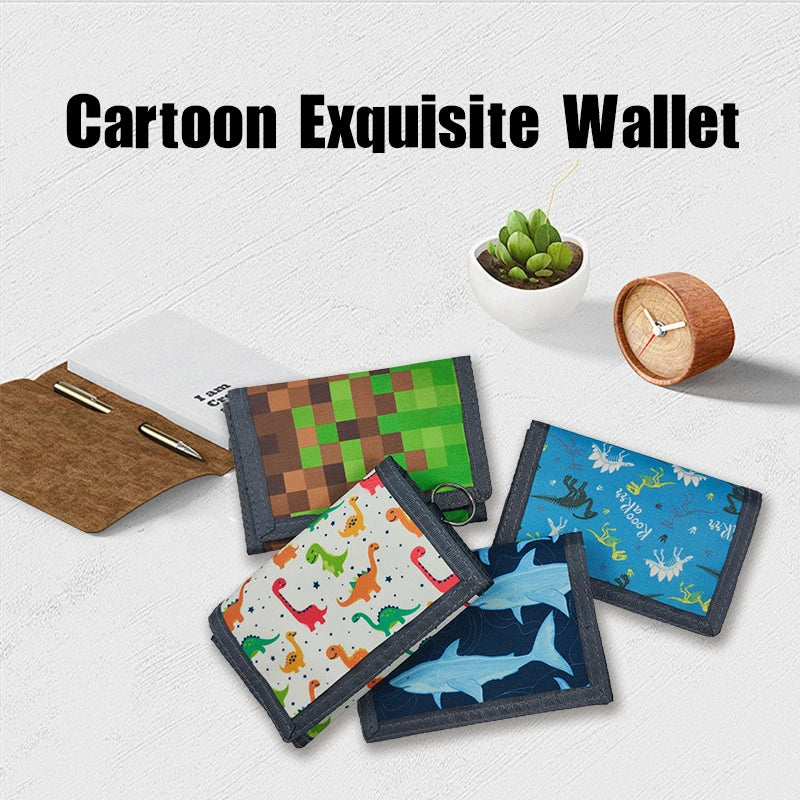 Kids Trifold Casual Wallet – Multifunctional Youth Wallet with Zipper Coin Pocket & Card Holders, Perfect Gift for Children