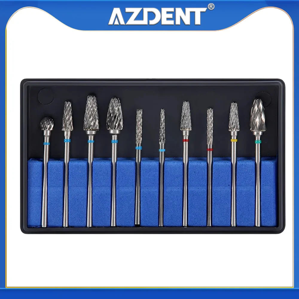 DENTAL Carbide Drills Kit - 2.35mm HP, Autoclavable at 135°C, for Universal Grinding, Removing & Polishing