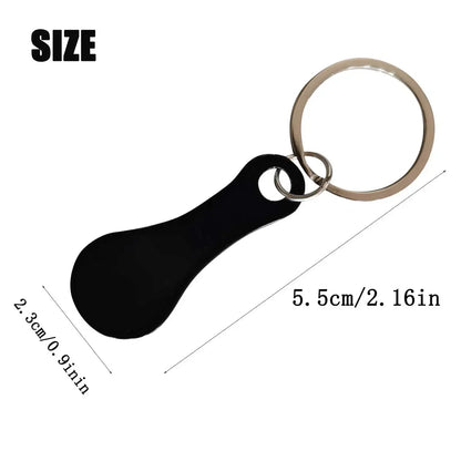 Shopping Cart Token Keychain – Portable Stainless Steel Key Ring for Daily Use Accessories