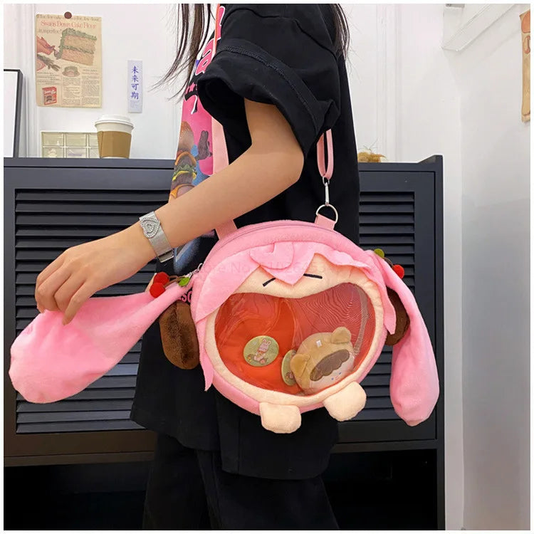 Y2K Japanese Cartoon Plush Backpack – Kawaii Harajuku Anime Ita Bag, Student Schoolbag & Women’s Shoulder Cosplay Knapsack