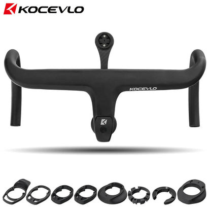 KOCEVLO Full Carbon Fiber Road Bike Stem & Integrated Handlebar — 28.6mm with Spacers
