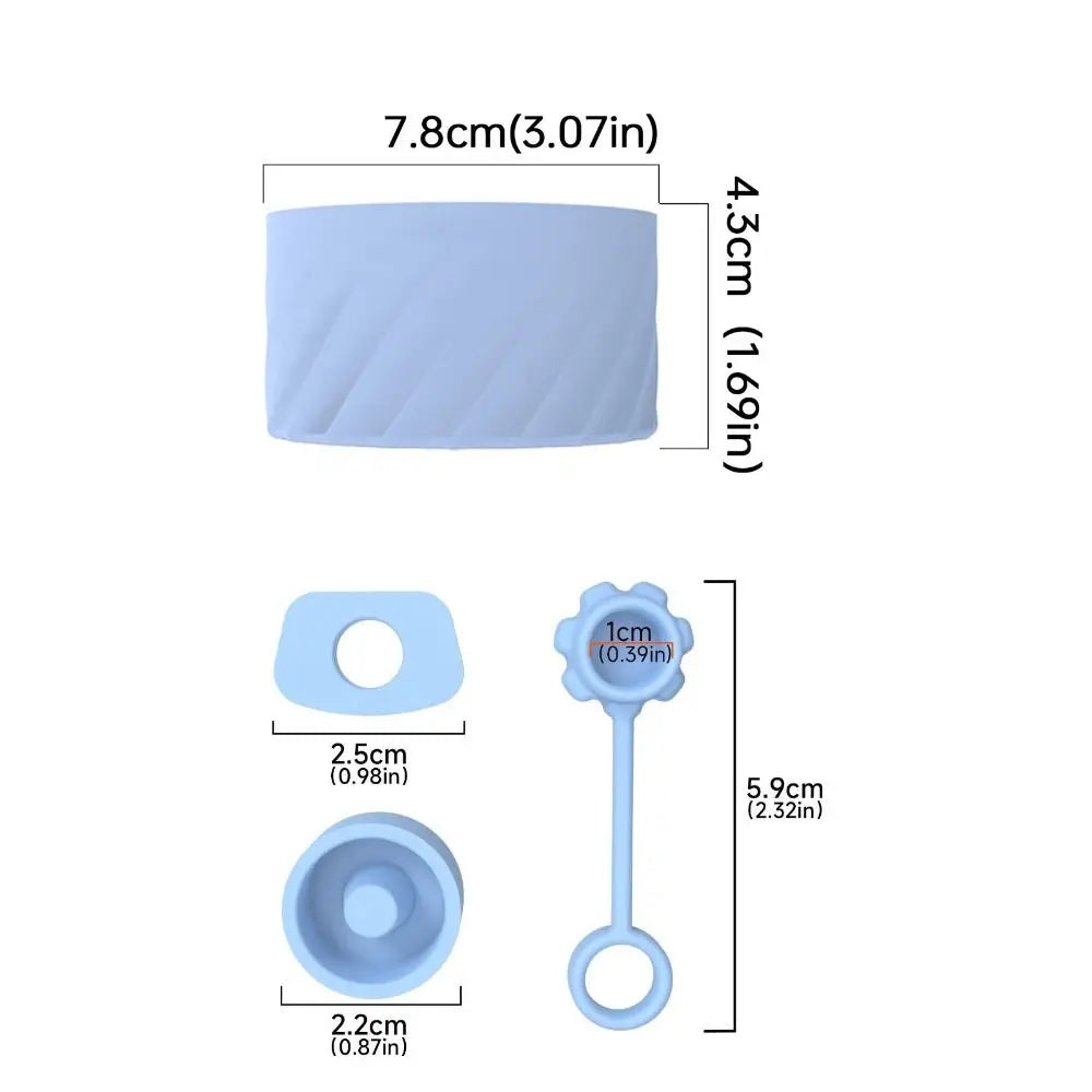 7.5cm Anti-Slip Silicone Bottle Bottom Sleeve - Spill-Proof Stopper Pad for Stanley Iceflow 40oz & Hydroflask 12-24oz