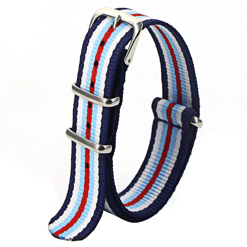 Nylon Watch Strap 16mm 18mm 20mm 22mm — Waterproof Army Sport Watch Band Replacement Belt