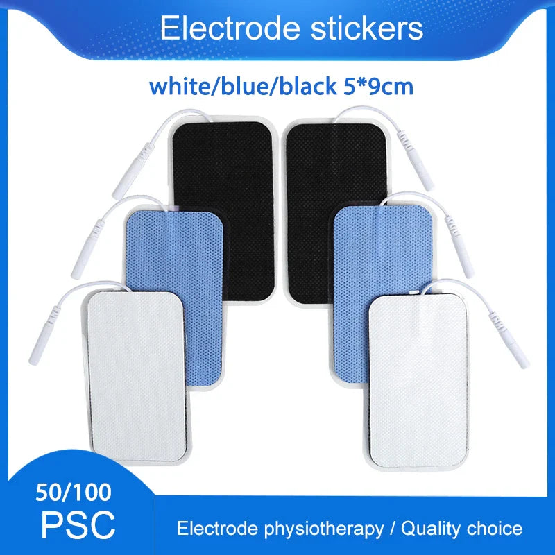 5×9cm Non-Woven Electrode Pads – 2mm Plug for TENS Muscle Stimulator & Acupuncture Machine, Gel Patch Accessories