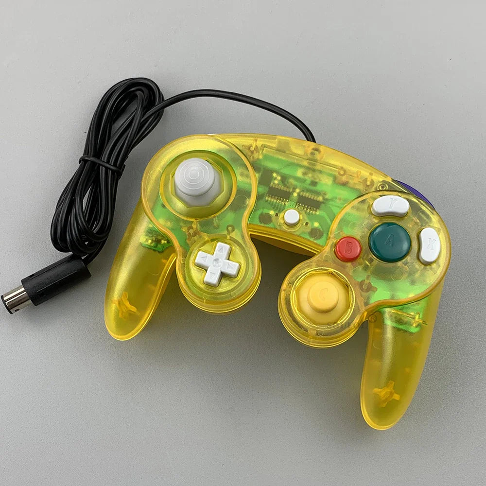 Transparent Wired Game Controller for GameCube NGC – Replacement Handheld Joystick for Video Game Console