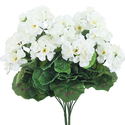 1/5PCS Artificial Begonia Silk Flowers – UV Resistant Outdoor Faux Plants for Wedding, Garden Arch, Home Décor & DIY Gifts