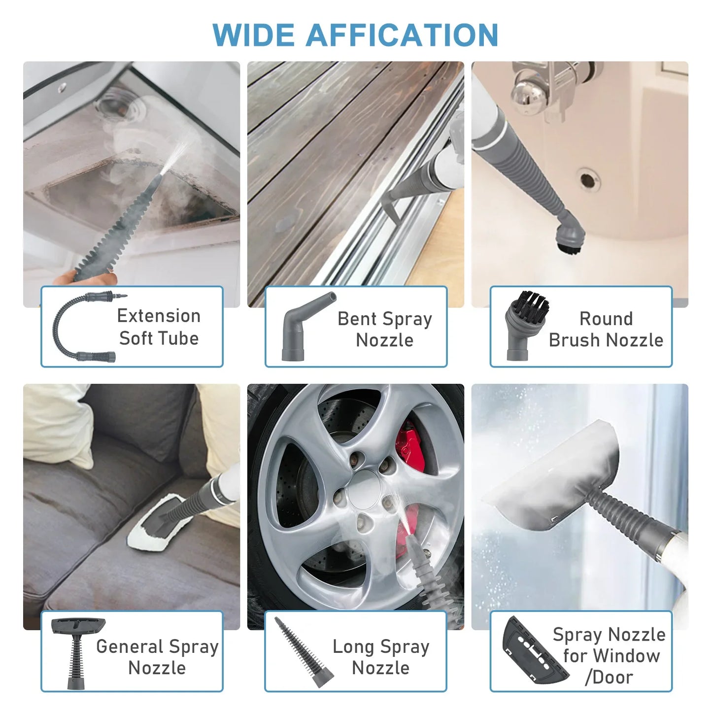 12 in 1 Handheld Steam Cleaner – High Temperature Pressurized for Furniture, Upholstery, Tile & Home Cleaning