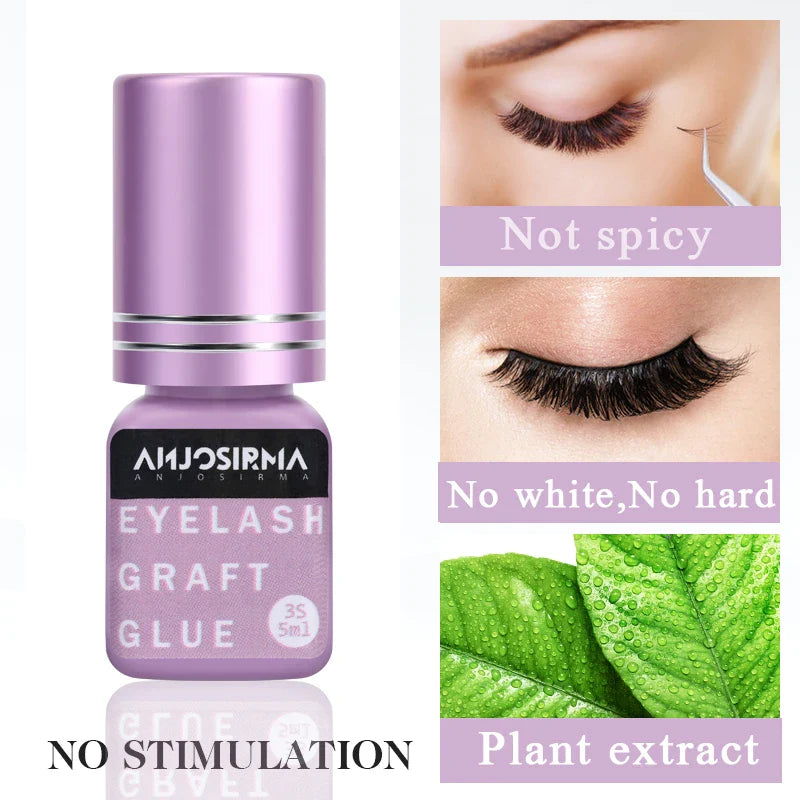 ANJOSIRMA Fast Drying Fake Eyelash Gel 5ml – Instant Eyelash Extension in 1-2 Seconds