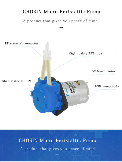Kamoer DC 12V/24V Dosing Pump - Peristaltic Pump with Connector for Arduino, Aquarium, Lab & DIY Liquid Applications