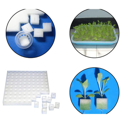 100Pcs Hydroponic Plant Sponge Sheets - Garden Cultivation, Seedling Soilless Culture, Planting Tools, Vegetables Nursery Pots and Trays