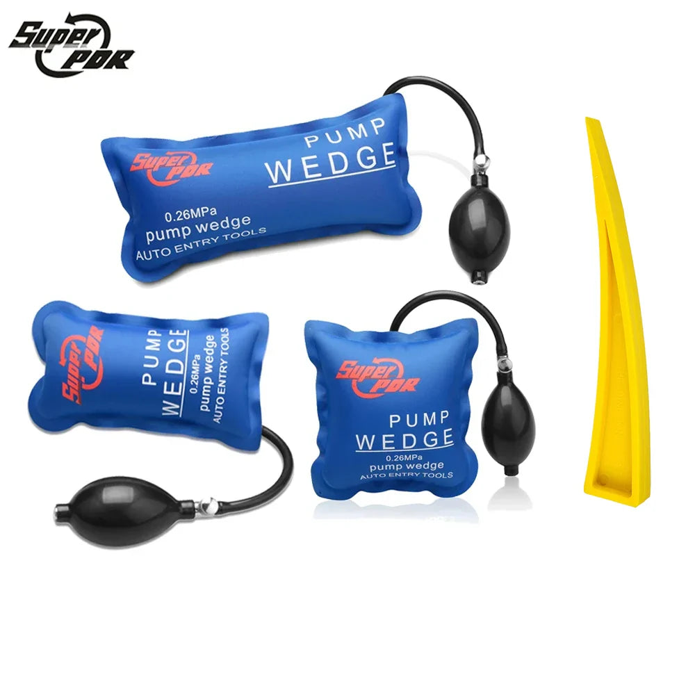 Super PDR Locksmith Pump Wedge Tools - Auto Air Wedge Airbag Lock Pick Set for Car Door Opening, Sizes S, M, L