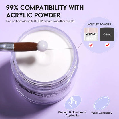 Morovan Monomer Acrylic Nail Liquid Kit — MMA-Free Formula with Nail Dehydrator & Primer for Nail Extensions