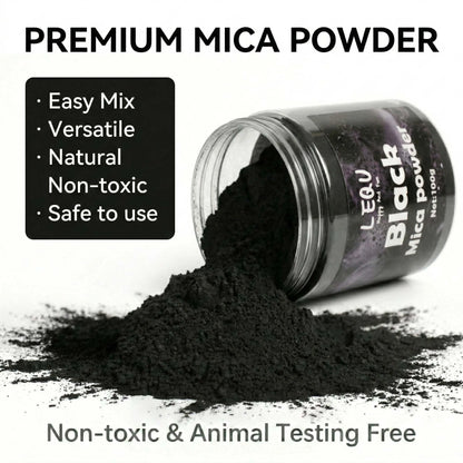 100g Black Epoxy Resin Dye – Metallic Mica Pigment Powder for DIY Resin Art, Craft Coloring & Professional Resin Colorant Finish