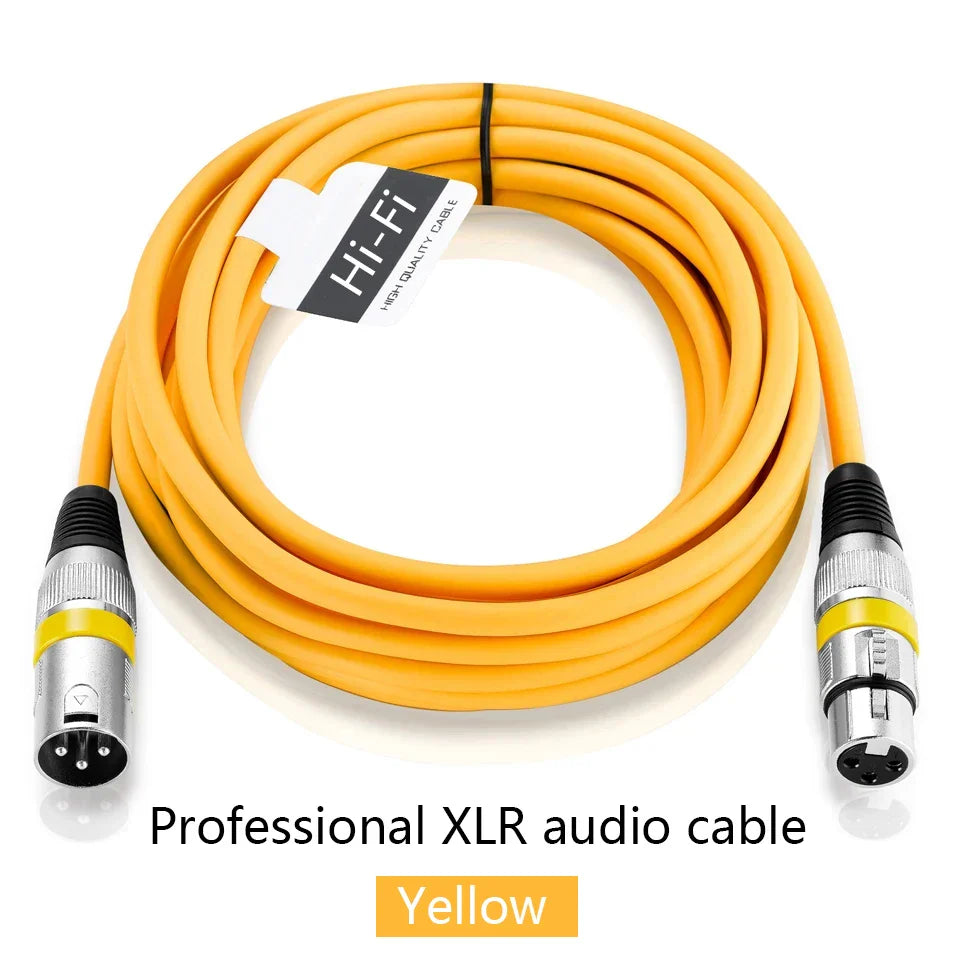 Professional XLR Male to Female Microphone Extension Cable – Balanced 3-Pin Audio Line for Recording, Mixer & Speakers